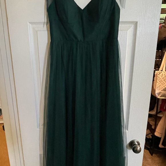 Revelry Serenity Tulle Dress, Size 4, Classic Emerald - Picture 2 of 4